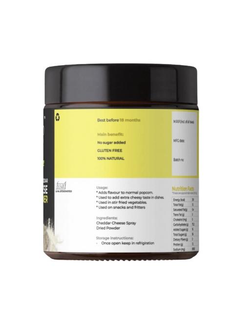 Genie Food Group Cheddar Cheese Powder|Best For Pop-Corn|Pizza|Pasta|French Fries To Add The Delicious Taste,100 Gram