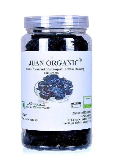 Juan Organic Malabar Tamarind (Kudampuli, Kokam, Kokum) 400 Gm