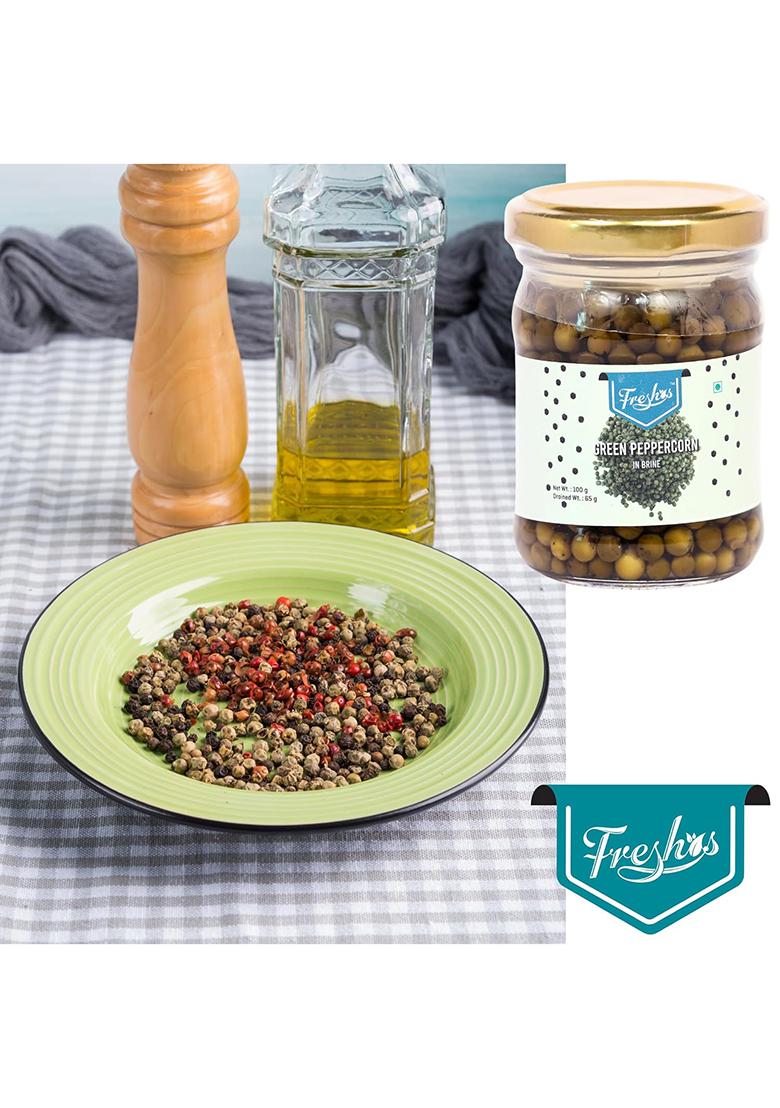 Freshos Green Peppercorns 100G Aromatic & Flavorful Spice For Cooking