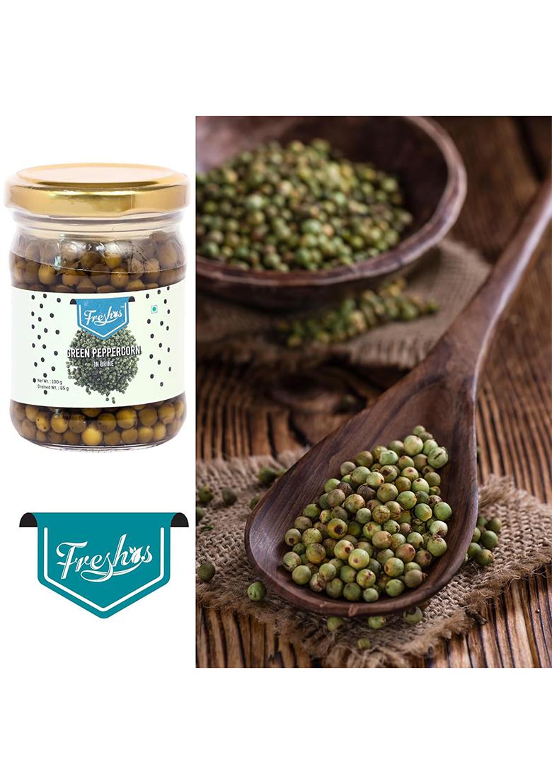 Freshos Green Peppercorns 100G Aromatic & Flavorful Spice For Cooking