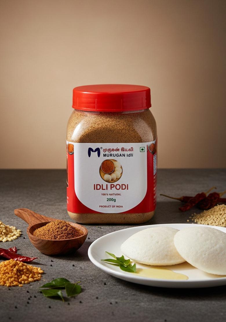 Murugan Idli Podi Pack Of 2 (200G + 200G) | Authentic South Indian Spiced Powder For Idli, Dosa Ideal Breakfast, Snacks, And Cooking Traditional Flavor & Rich Taste
