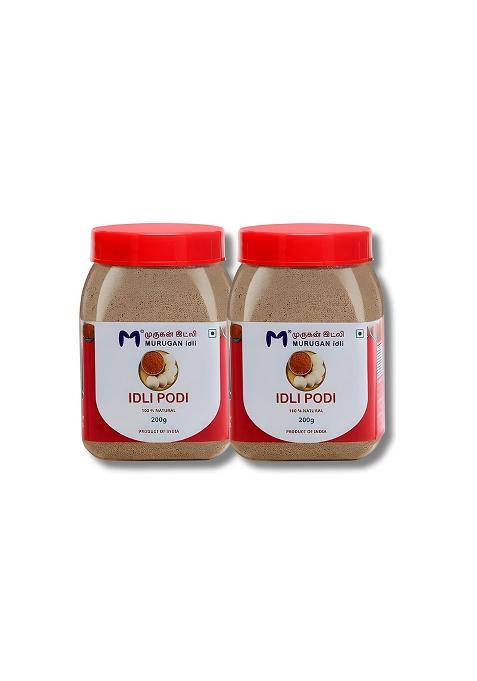 Murugan Idli Podi Pack Of 2 (200G + 200G) | Authentic South Indian Spiced Powder For Idli, Dosa Ideal Breakfast, Snacks, And Cooking Traditional Flavor & Rich Taste