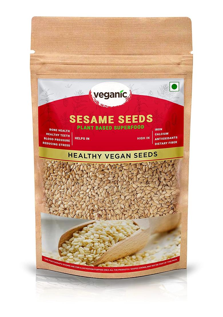 Veganic Roasted Sesame Seeds | White Til For Eating
