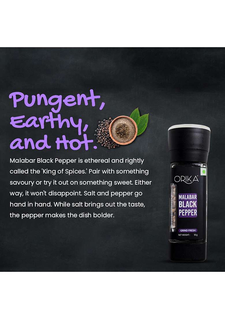 Orika Malabar Black Pepper Grinder 50G - Indya