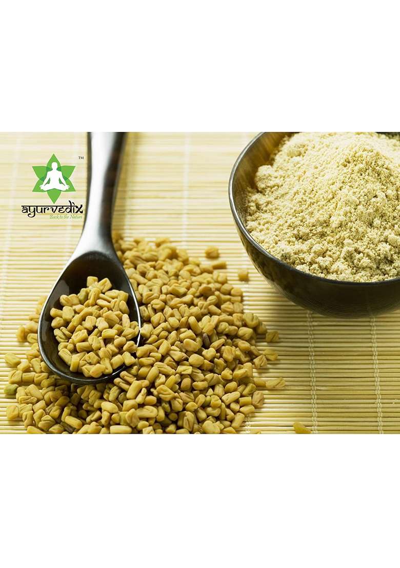 Ayurvedix Organic Fenugreek Powder/Methi Dana Powder (200G Jar) - Non-Gmo, Vegan For Hair Growth, Cooking And More From Trigonella Foenum Graecum Seeds/Methi Seeds - Indya