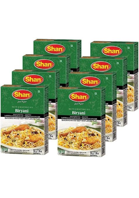 Shan Biryani Masala, 1.76 Oz 50 G, 8 Pack..