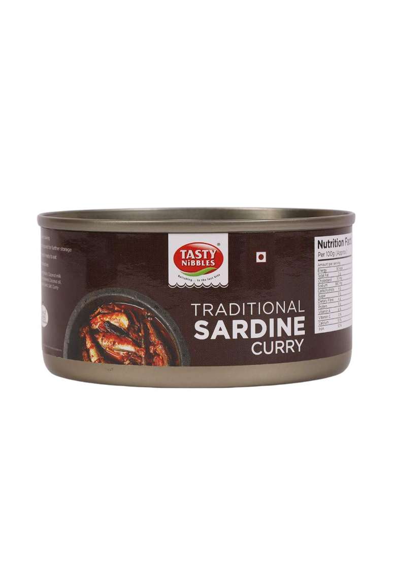 Tasty Nibbles Traditional Sardine Curry 185Gx3(Pack Of 3, 555G) - Indya