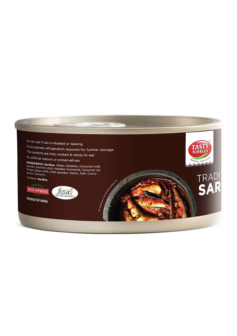Tasty Nibbles Traditional Sardine Curry 185Gx3(Pack Of 3, 555G) - Indya