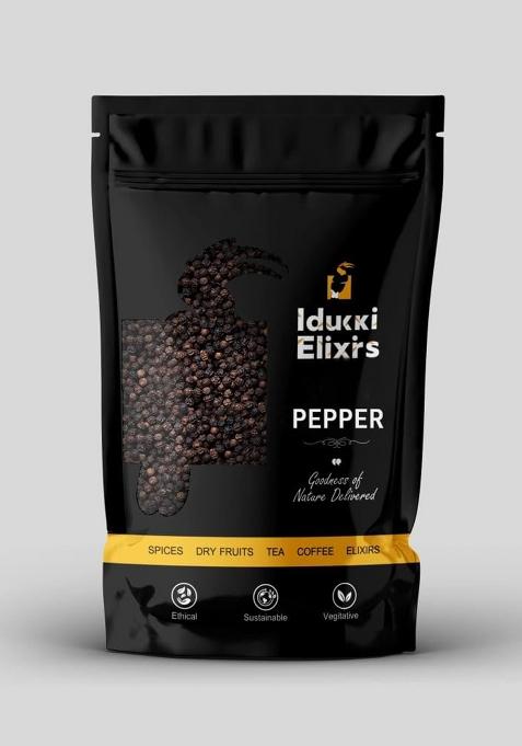 Idukki Elixirs High Range Special Black Pepper/Kali Mirch Naturally Processed, From Farm Picked Fresh Natural Seeds, No Artificial Additives (1 Kg)