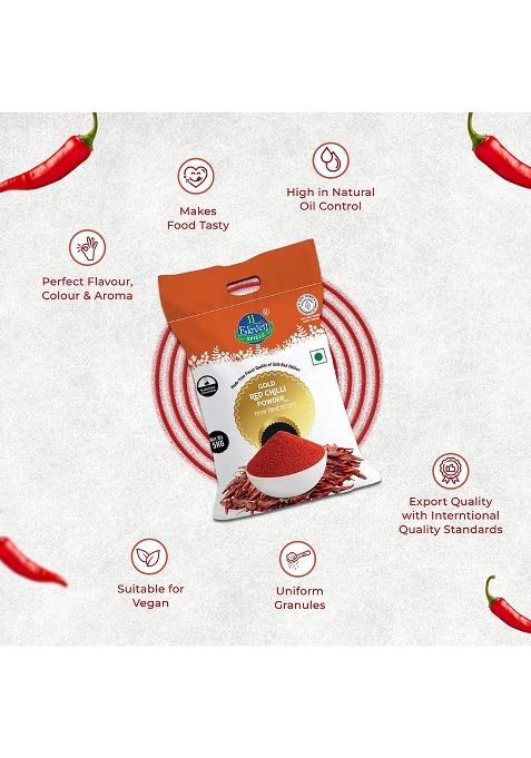 11 Eleven Spices Gold Chilli Powder | Pure & Natural Lal Mirch Spicy Red Masala For Cooking No Added Colours, Flavours Or Preservatives Hot Aromatic Indian Spice Curries, Gravies, Marinades (1 Kg)