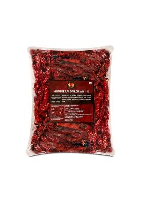 C.H.K. Masala Whole Guntur Lal Mirch - 200 Grams | Authentic Indian Red Chili Delhi Heart 273 Handpicked Stemless Dried Sabut Good Peperika Average Spicy