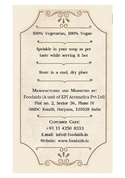 Foodaids Soup Masala/Seasoning Powder 100Gm |Sprinkle On Soups | Aromatic Flavour