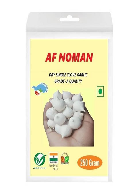 Af Noman Dry Organic Single Clove Garlic Ek Pothi Lahsun 250 Gm Grade-A Qualilty (Not Hybrid)
