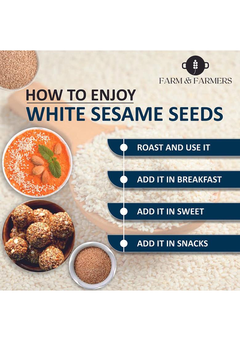 Farm & Farmers Organic White Sesame Seeds