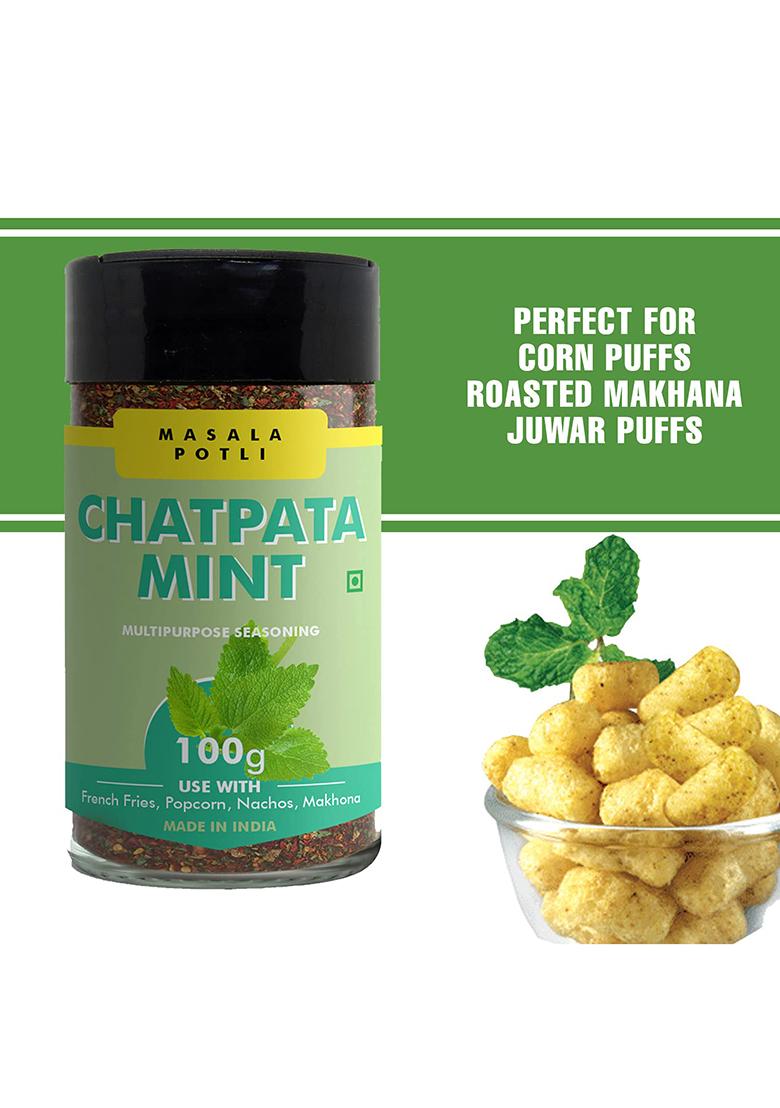 Masala Potli Multi Purpose Popcorn French Fries Nachos Makhana Seasoning (Chatpata Mint),100 Gram