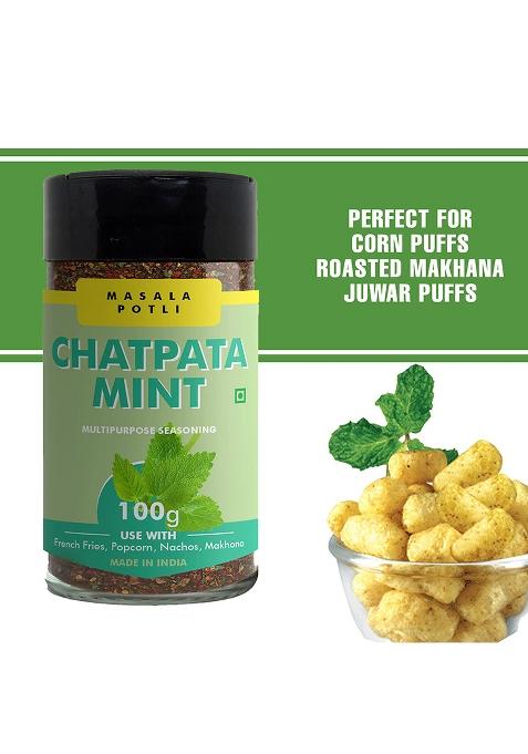 Masala Potli Multi Purpose Popcorn French Fries Nachos Makhana Seasoning (Chatpata Mint),100 Gram
