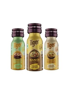 Tiger Mandi & Biryani Essence Chicken Mutton Flavoring Liquid Spices | 3 X 18Ml Bottles (54Ml Total) Premium Seasoning For