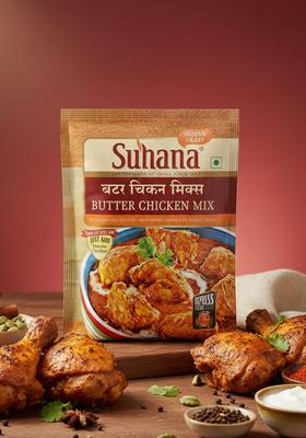 Suhana Butter Chicken Spice Mix 50G Pouch - Pack Of 8