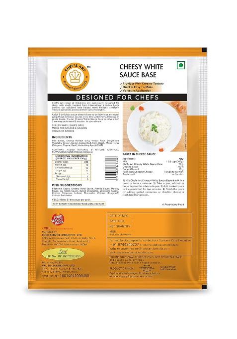 Food Service India Chef'S Art Cheesy White Sauce Base -500 G