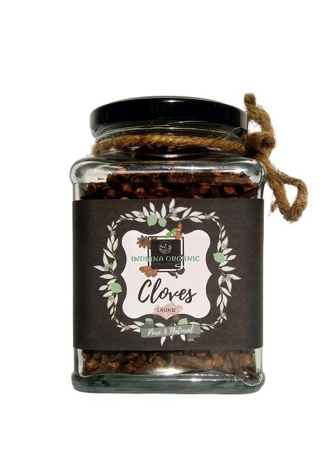 Indiana Organic Sabut Laung, Cloves Whole Bold Size, Syzygium Aromaticum, 100 Gram