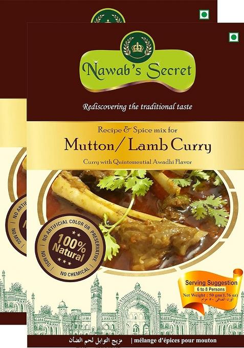 Nawab'S Secret Mutton/Lamb Spicemix,(Pack Of 2, 50 Gm*2)