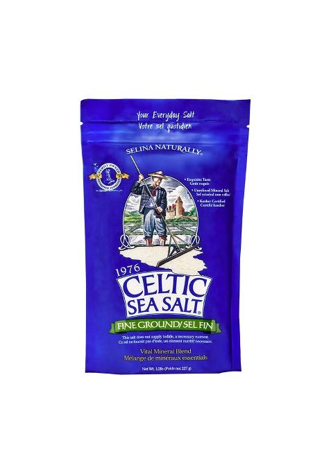 Celtic Sea Salt Salt, Fine Ground Mineral 8 Ounce Resealable Bag, Unrefined, Vital Minerals, Family Founded Since 1976.