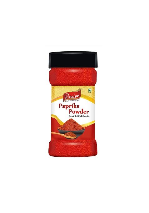 Desire Paprika Powder 100 Gram | 100% Pure No Artificial Colours, Flavours, Fillers Or Preservatives |Garnish, Season, Make Spice Rubs Marinades