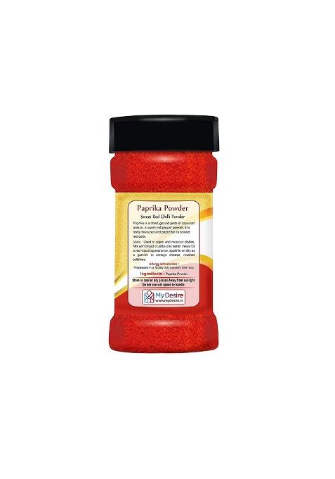 Desire Paprika Powder 100 Gram | 100% Pure No Artificial Colours, Flavours, Fillers Or Preservatives |Garnish, Season, Make Spice Rubs Marinades