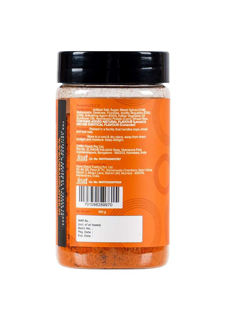 Urban Platter Jain Peri Seasoning, 100G (Signature African-Style Spice Blend | Onion & Garlic- Free Great For Fries, Popcorn, Makhanas Marinades) - Indya