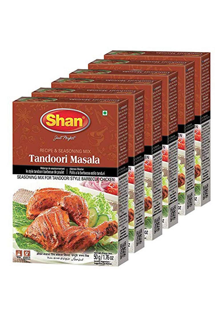 Shan Tandoori Masala, 6 Pack, X 50 G