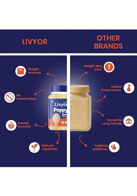 Livyor Natural White Poppy Seeds (Posto)