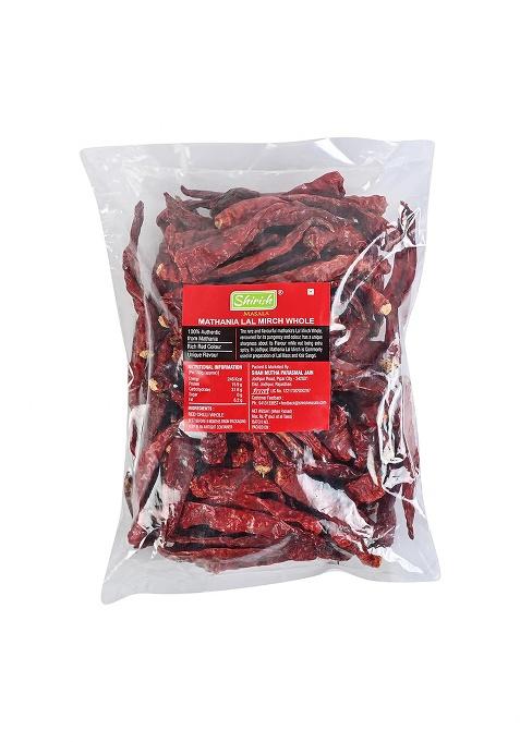 Shirish Masala Whole Mathania Red Chilli (Lal Mirch)(Stemless) 1 Kg,Sortex Clean, 70 Years Of Trust