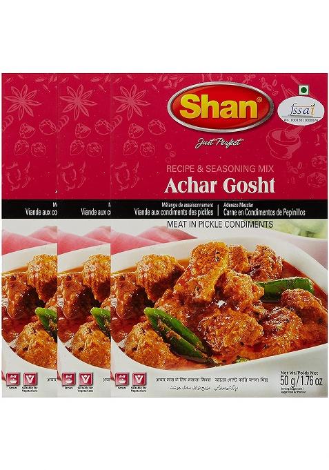 Shan Achar Gosht Masala, 1.76 Oz 50 G, 3 Pack