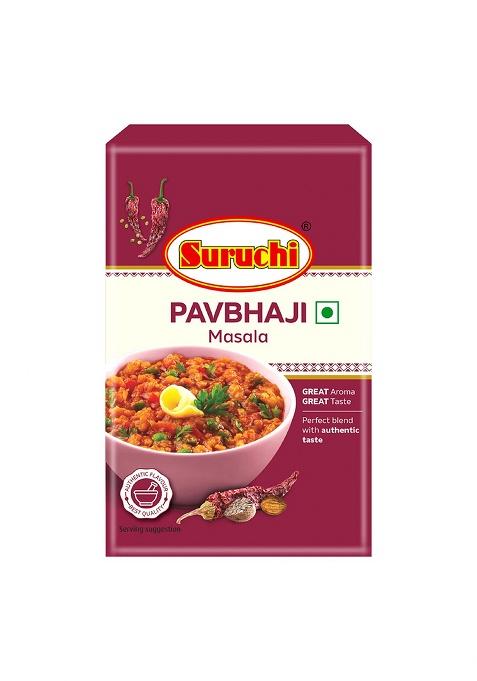 Suruchi Pav Bhaji Masala - 50G | Authentic Mumbai Bhajji Powder| Pure & Natural Spice Blend No Onion Garlic (Jain) Paav-Bhaji (Pack Of 1)