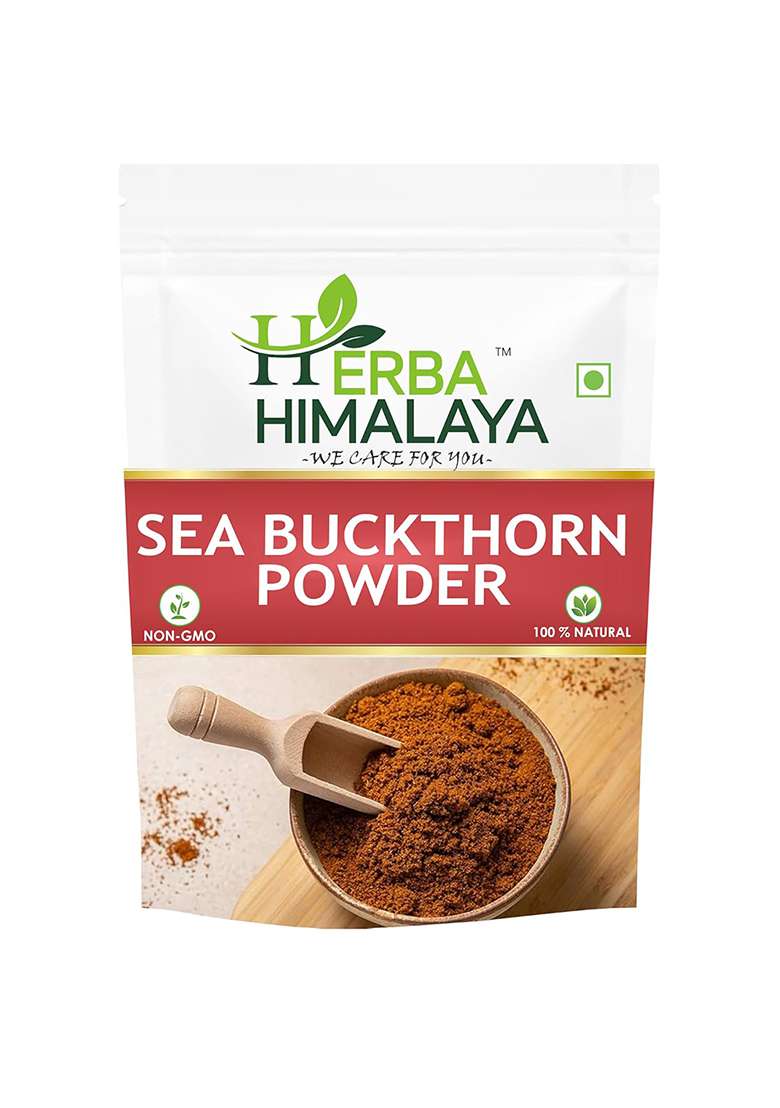 Herba Himalaya Sea Buckthorn Berries Powder - Rich In Omega, Vitamin E, C Pure & Natural (100 Gm) - Indya