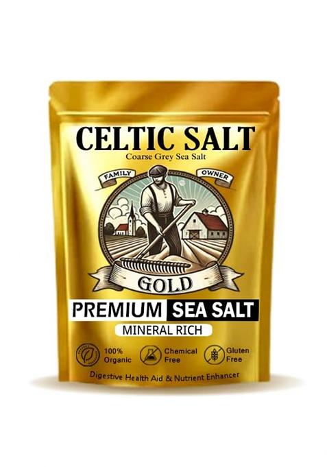 Shila Pak 920 Gm Premium Celtic Salt Gold - Hand Harvested Mineral Rich Sel Gris Sea Great For Health(Pack Of 1)