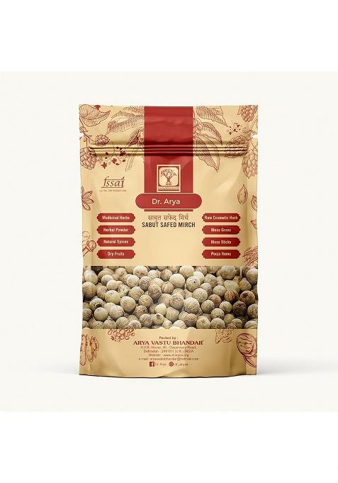 Dr Arya Dr. Arya'S Safed Mirch Sabut 50Gm | Whole White Pepper Peppercorn No Artificial Colours Or Preservatives Dakhni Mirch| Dagni Indian Spices Khada Masala