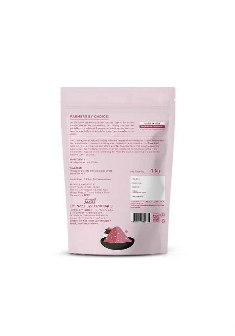 Two Brothers Organic Farms Pink Himalayan Rock Salt (1Kg) Naturally Rich In Minerals | Unprocessed, Additive-Free Packed With Iron, Copper, Zinc & Manganese A Healthier Alternative For Cooking