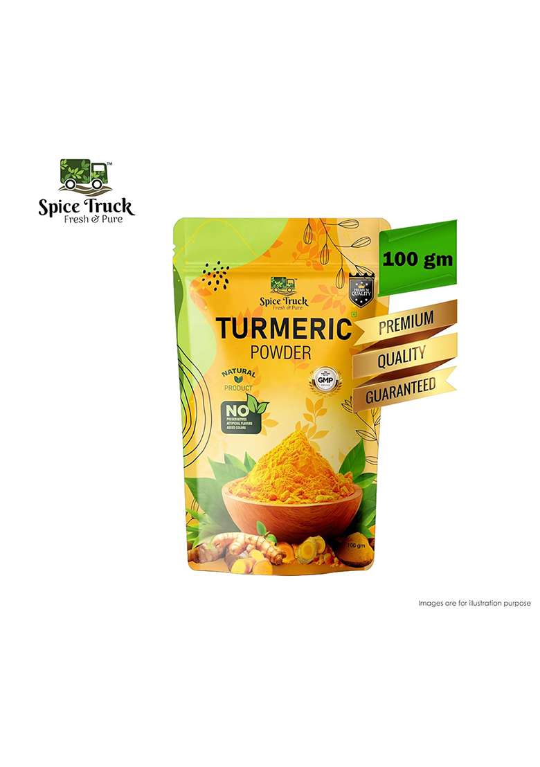 Spice Truck All Spices Combo (Turmeric, Red Chilli, Cumin, Coriander & Chicken Masala) | 100% Natural No Preservatives Set Of 5 100Gm Each - Indya