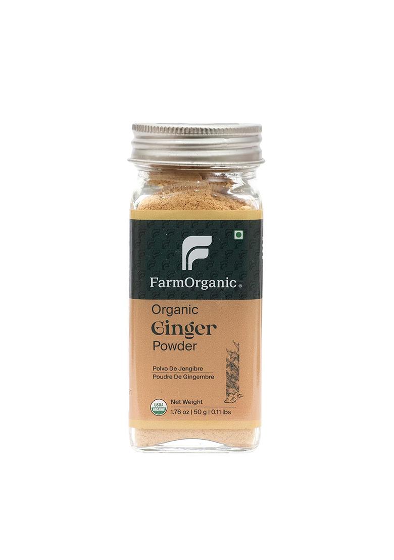 Farm Organic Ginger Powder 50 G | 100% Pure Dry (Saunth) Natural & Spicy Spice For Cooking, Tea, Immunity Digestion Non-Gmo, Pesticide Free, Fresh