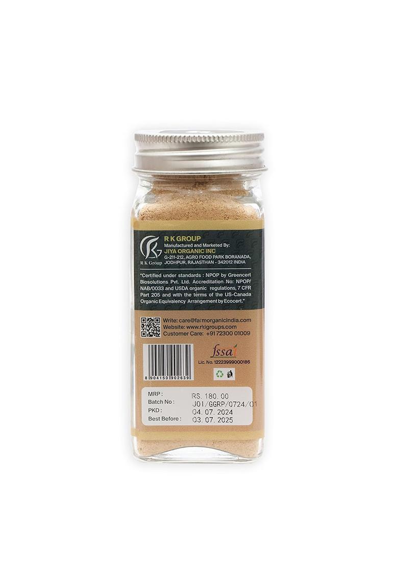 Farm Organic Ginger Powder 50 G | 100% Pure Dry (Saunth) Natural & Spicy Spice For Cooking, Tea, Immunity Digestion Non-Gmo, Pesticide Free, Fresh