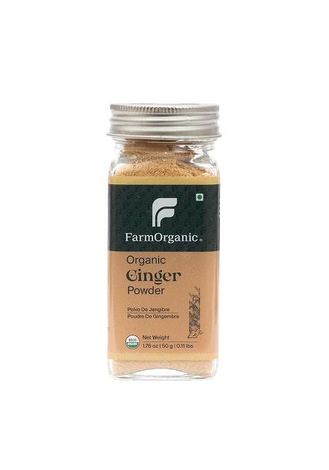 Farm Organic Ginger Powder 50 G | 100% Pure Dry (Saunth) Natural & Spicy Spice For Cooking, Tea, Immunity Digestion Non-Gmo, Pesticide Free, Fresh