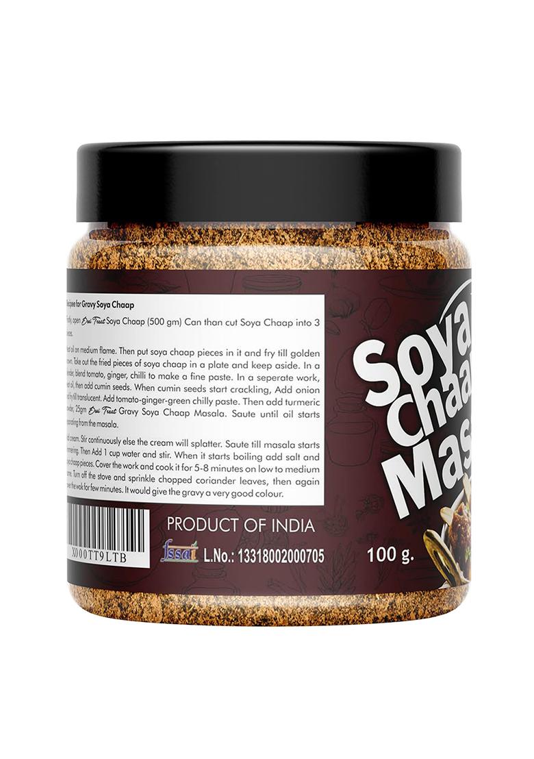 Desi Treat Soya Chaap Masala | Authentic Indian Spice Blend For Rich & Flavorful Curries Gravy, Tikka, Roll Street-Style Dishes 100G Pack