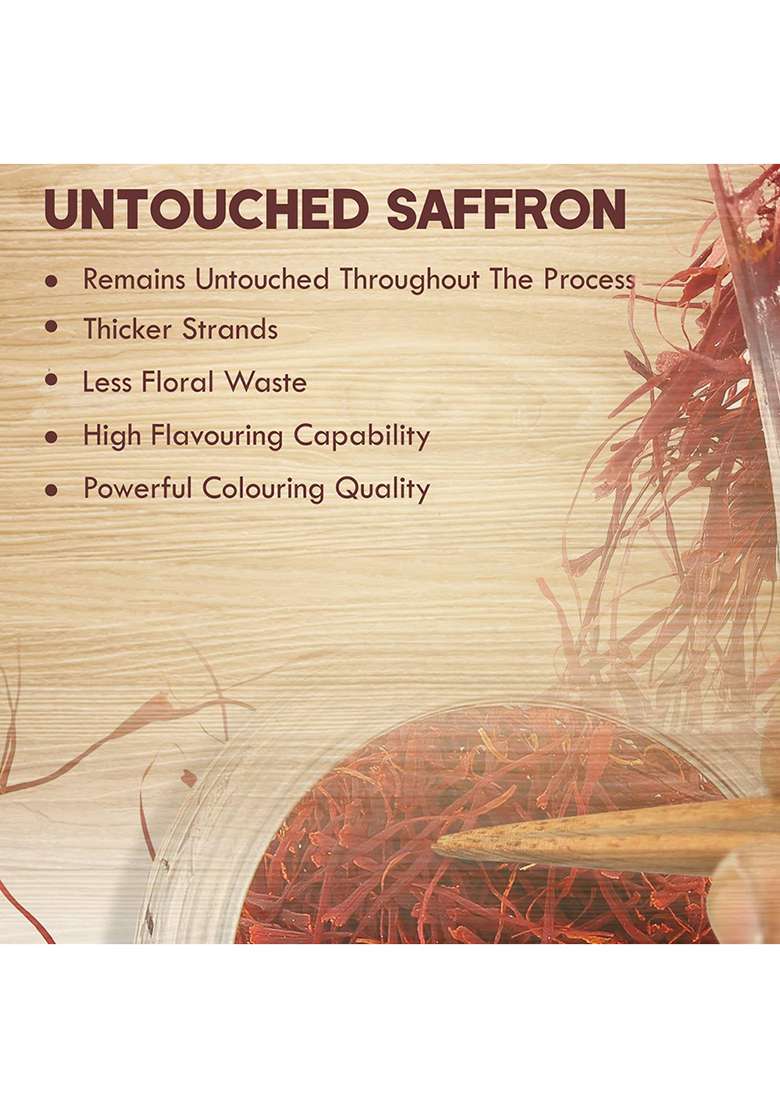 Dry Fruit Hub Pure Kashmiri Kesar Saffron Original 1Gm Kesor | Kumkumapoovu Grade A+++ Kasar With Antique Wooden Box Mongra Threads Natural, Handpicked & Aromatic Ideal For Sweets, Desserts Pooja - Indya