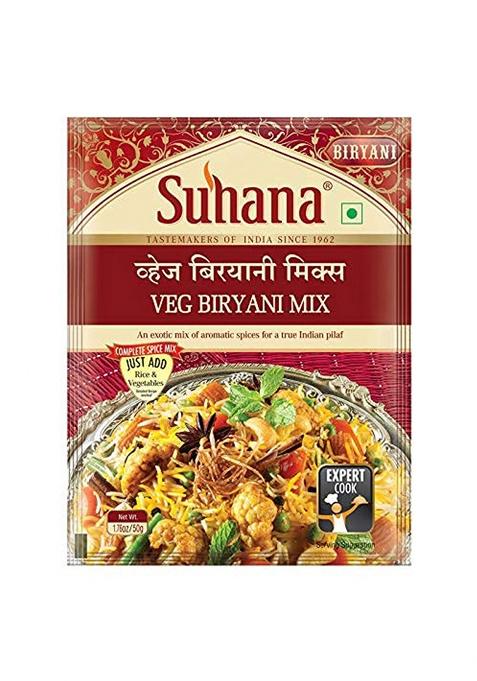Suhana Veg Biryani Spice Mix 50G - Pack Of 2