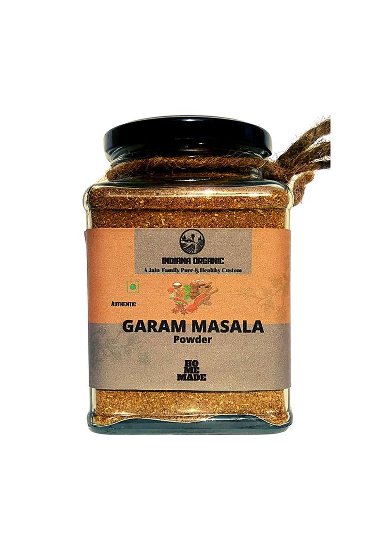 Indiana Organic Garam Masala Powder - 150 Gram Freshly Pack On Order | No Red Chilli Onion And Garlic. - Indya