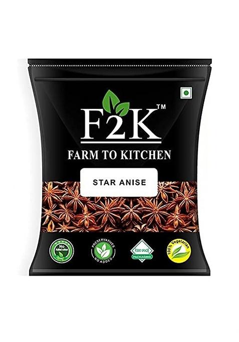 F2K Farm To Kitchen Star Anise Chakra Phool Seeds-Unlock The Unique Flavor And Aroma For Culinary Adventures, Secret Ingredient Asian Inspired Dishes,25 Grams