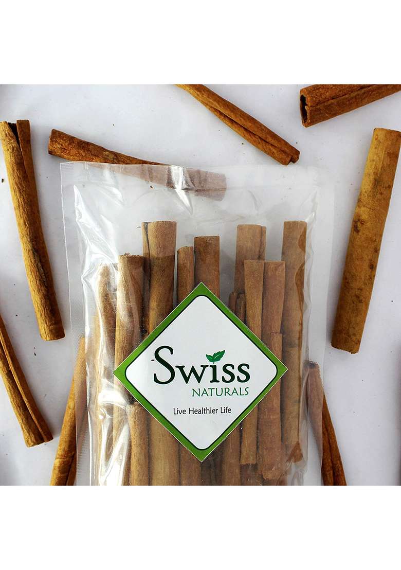 Swiss Naturals Cinnamon Sticks Organic | Dalchini Stick Cassia Whole, 400 Grams - Indya