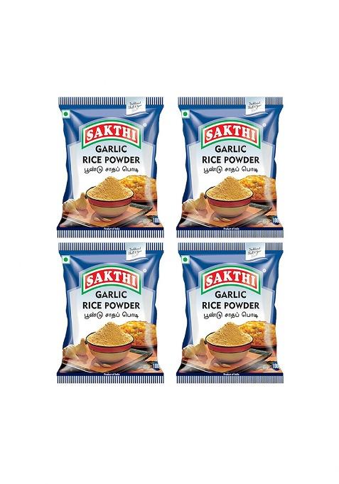 Sakthi 100Gm Instant Garlic Rice Mix Powder | South Indian Flavoured Premium Spices Blend Rich Flavour & Aroma (Pack Of 4)