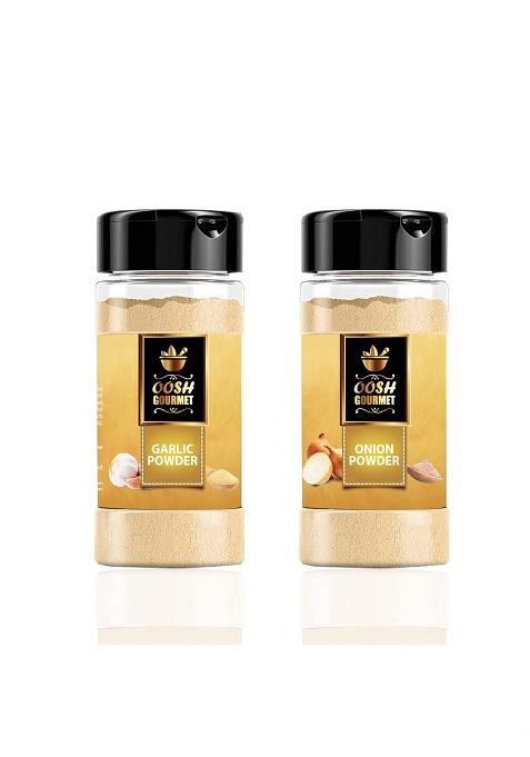Oosh Gourmet'S Garlic Powder & Onion Powder, 2 Piece, 50Grams Each | Kitchen Essential Combo For Cooking Baking, Vegan, Gluten Free, No Preservatives, Versatile Ingredient